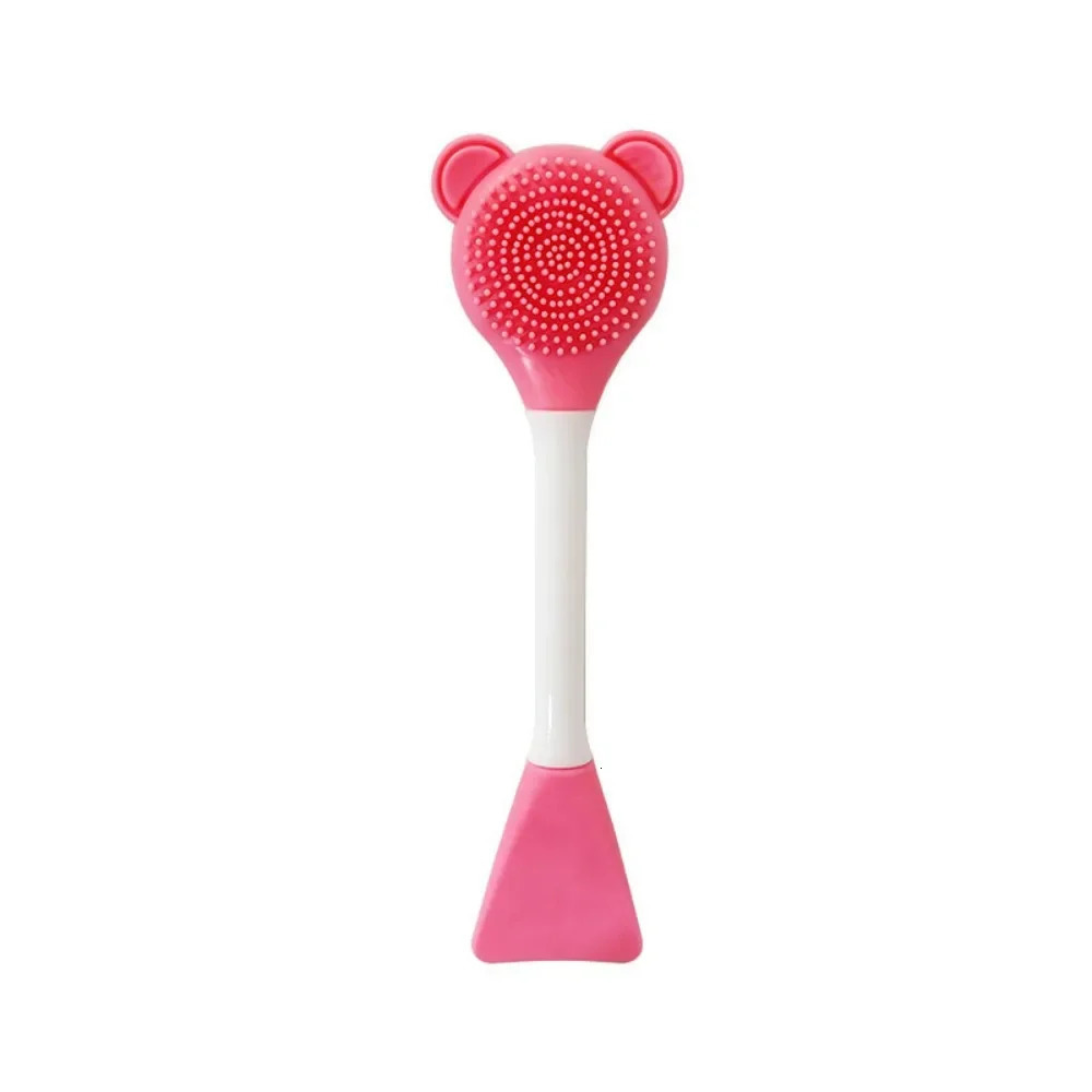 cleanser pore cleaner exfoliator cute bear shaped silicone cleansing brush scrub brush skin care tools 240715