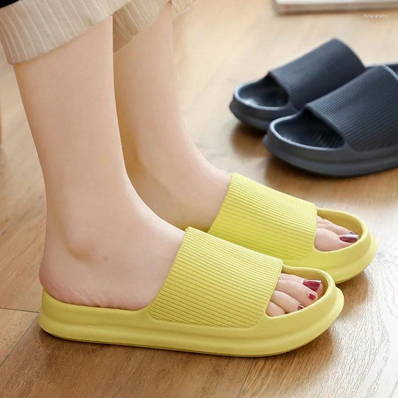 Slippers Summer Shoes Men Women Slides Home Indoor Thick Platform Bathroom Sandals Ladies Slide For