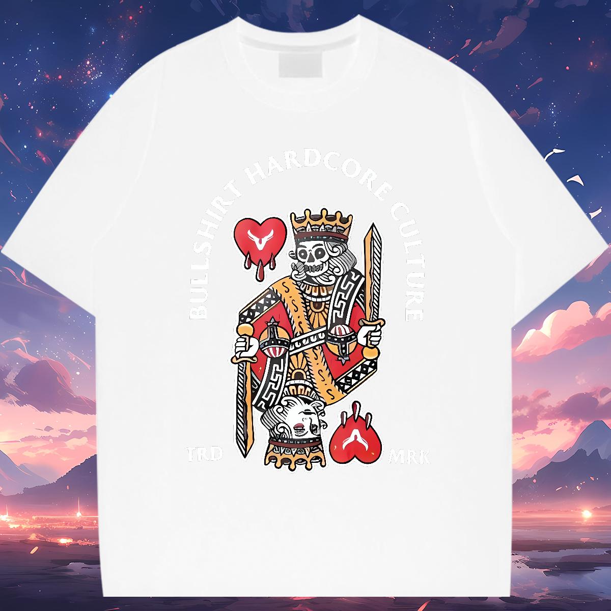 2024 New T-Shirts fashion 230g 100% Cotton Custom Print Plus Size Mens Tshirts Street Wear O-Neck Short Sleeve Cotton Loose Top Tees