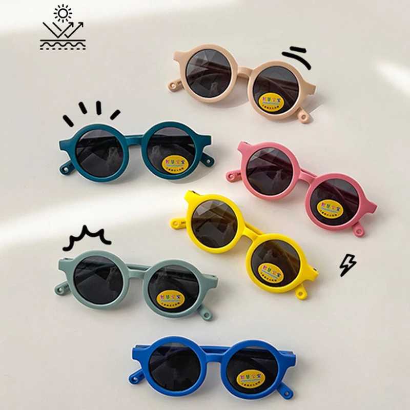 Sunglasses 2024 New Children Classic Solid Color Round Sunglasses UV400 Outdoor Baby Girls Boys Cute Protection Sunglasses Kids Sun Glasses