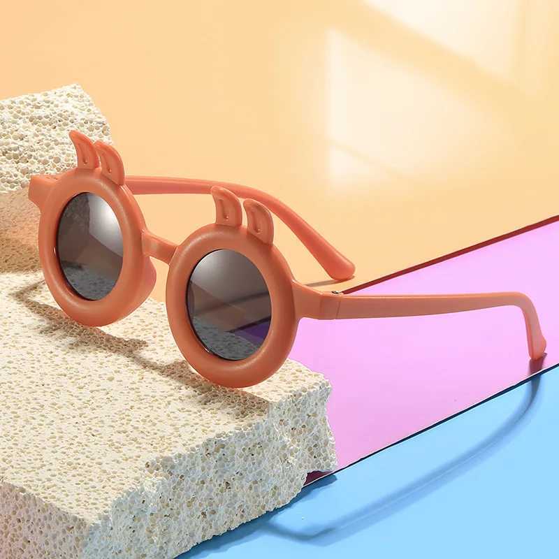 Sunglasses New Fashion Little Ear Rabbit Childrens Sunglasses Photography Ball Childrens Sunglasses Small Circle Baby Glasses