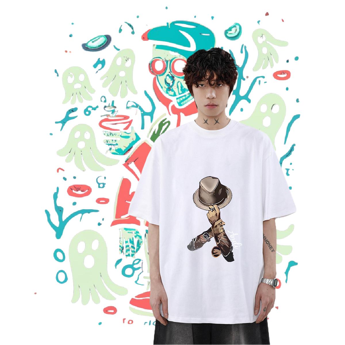 Fashion New Mens T Shirts DIY Anime Mens Tshirts Hip Hop Breathable Short Sleeve Popular Tops Shirt