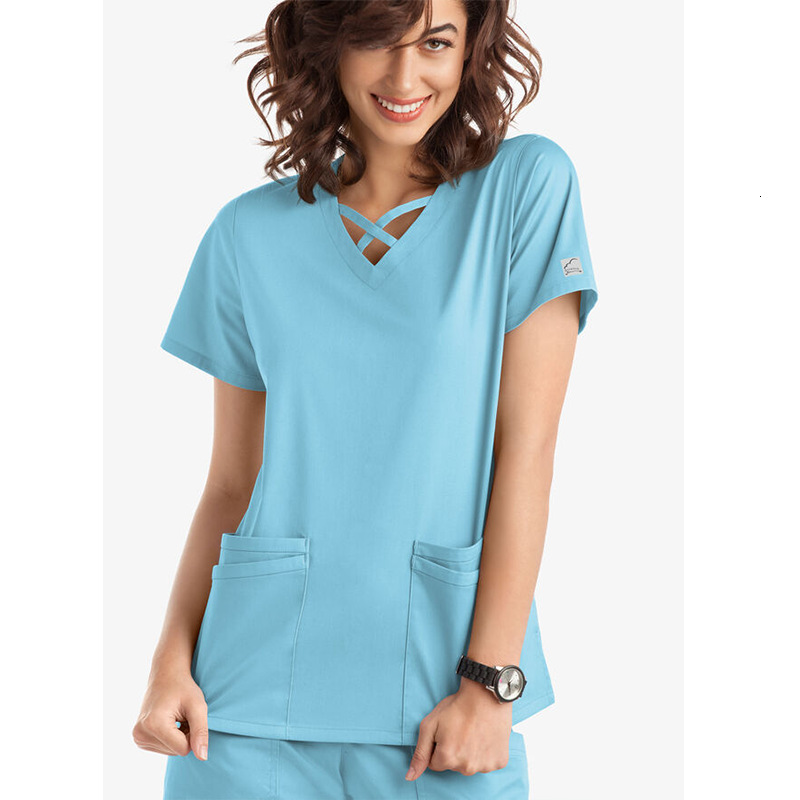 Scrubs Scrubs for Women Uniform New Product New Arrival Non-ironing Long High Elasticity French Popular Ventilation Printing Leisure Time Temperament 