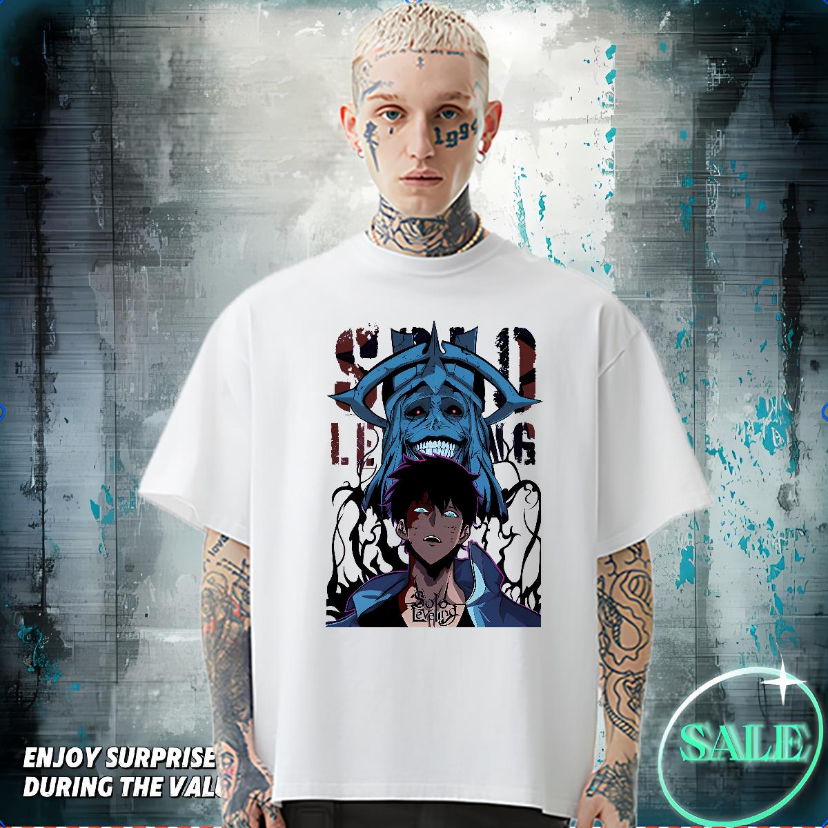 Fashion Man T Shirts fashion 100% Cotton 230g DIY Beach Men Tees Cotton Breathable Short Sleeve 5A