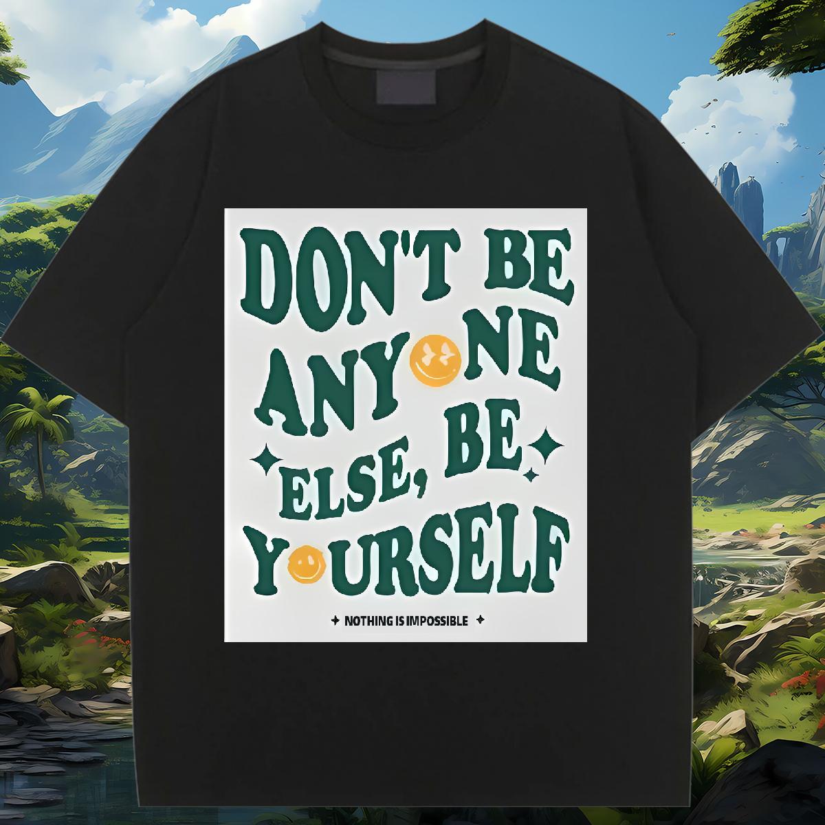 Classic T Shirts Women Cotton Comfortable nothing is impossible 230g Cotton Casual Daily Wear Womens Tshirts Anime Lady Polos