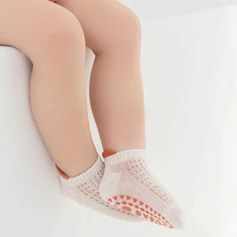 childrens boys and girls summer mesh thin childrens socks girls casual childrens short floor socks anti slip 4 pairsW240715