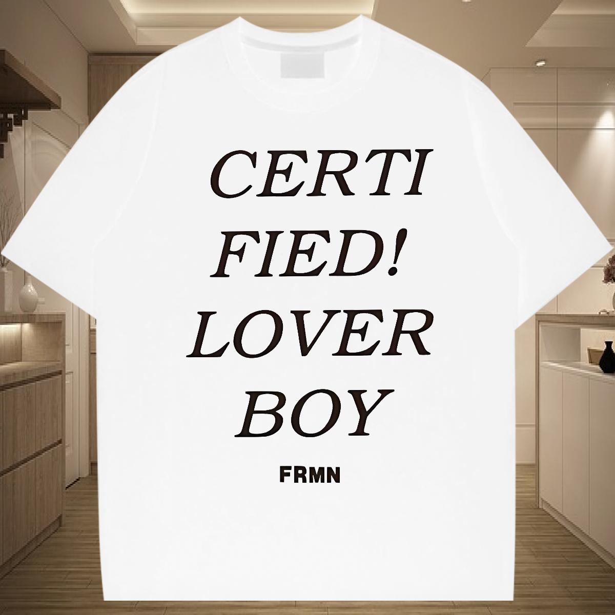 High Quality Men T Shirts fashion 230g Cotton Casual Round Neck Short Sleeve Men Tops Tees 2024 New Anime Print Clothes