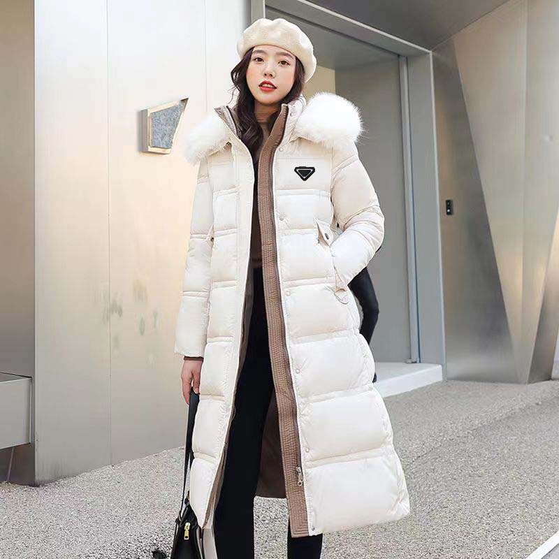 Fashion Design Women's Long Down Coats Winter Warm Large Fur Collar Down Jacket Designer Brand Women's Long Puffer Jackets Outerwear Parkas