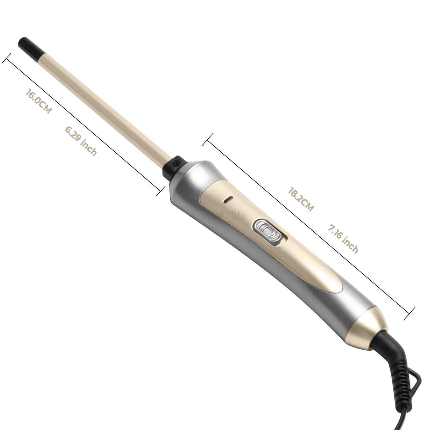 Hair Curler Ceramic 7mm Hair Curling Wand Small Hair Deep Curly Hair Curlers Rollers Curling Iron Rotating 360 DegreeCL240716