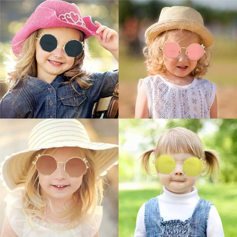 Sunglasses New Kids Alloy Personalized Street Photography UV400 Sunglasses Boys Girls Outdoor Sun Protection Sunglasses Children Glasses