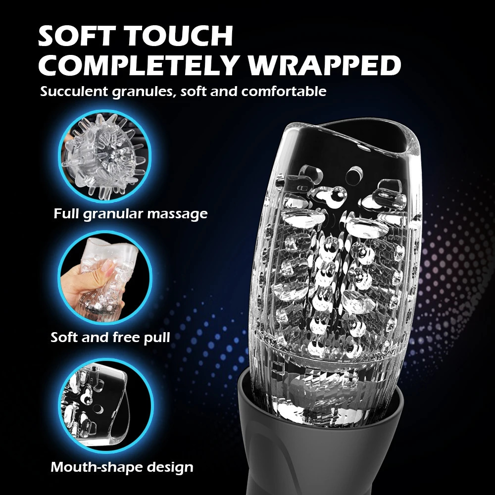 Automatic Electric Piston Rotating Sucker Male Blowjob Masturbator Cup Vagina Dildo Real Oral Vibrator Sex Toys for Men Machine 240711