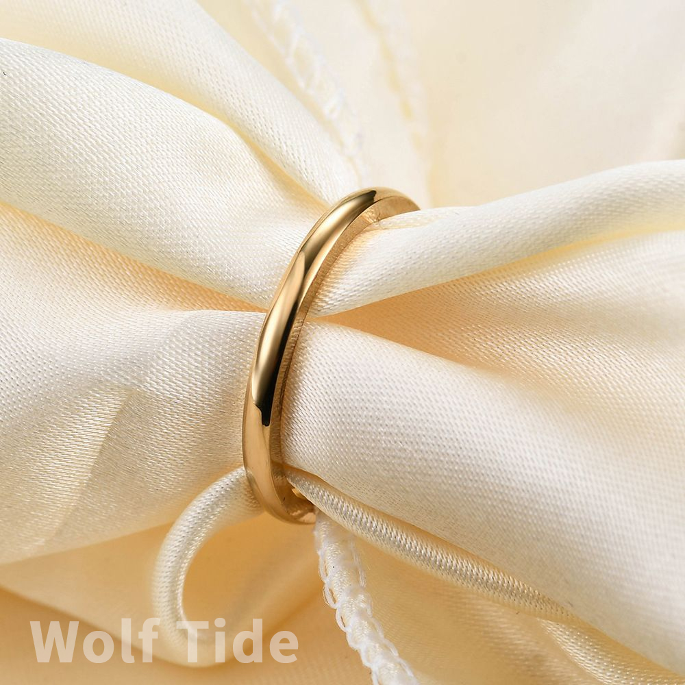 5 Colors New in Cute Thin Band Ring for Women Simple Design Titanium Stainless Steel Blue Black Silver Rose Gold Finger Rings Birthday Gift Wholesale 