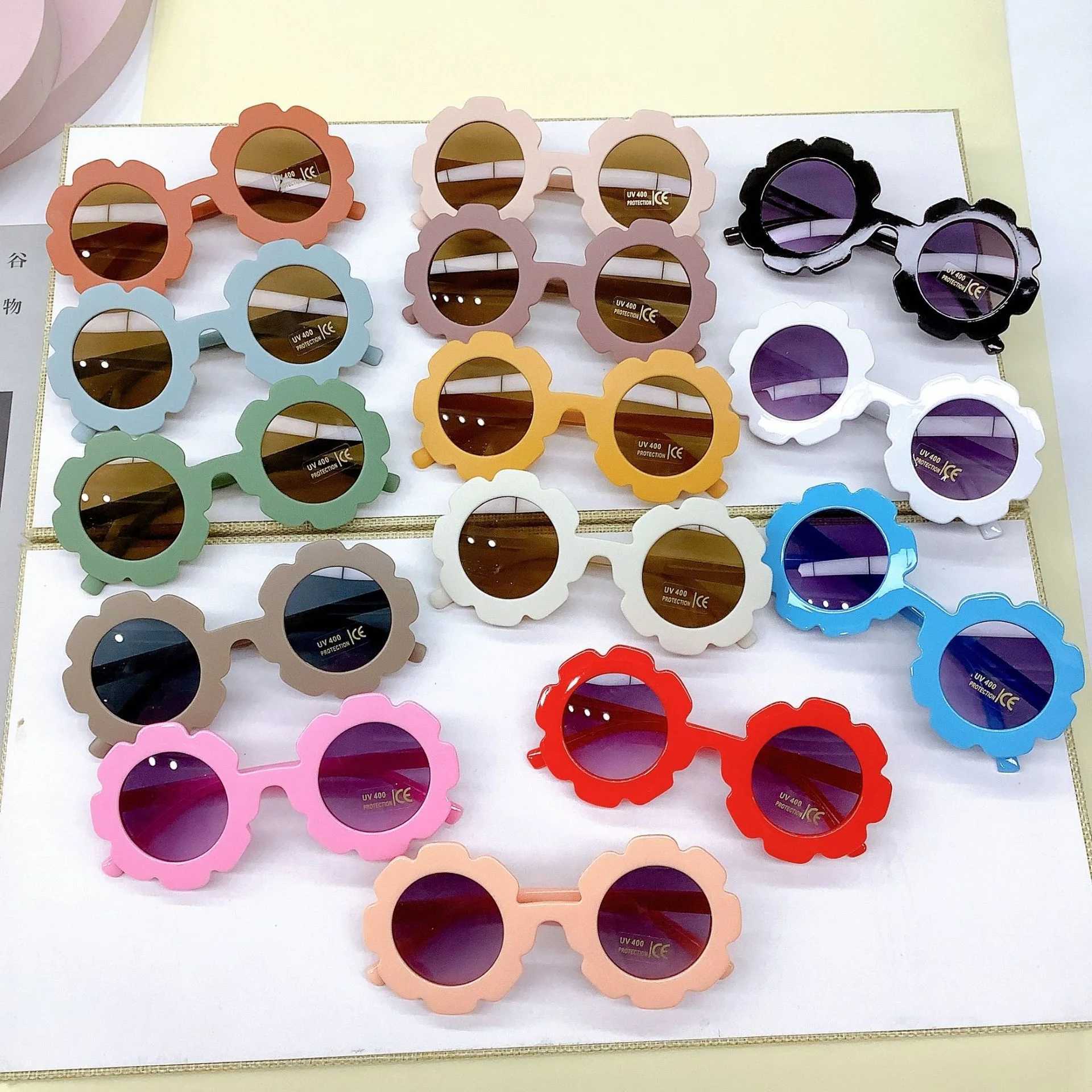 Sunglasses 2023 new cute childrens frosted glasses color series baby sunglasses
