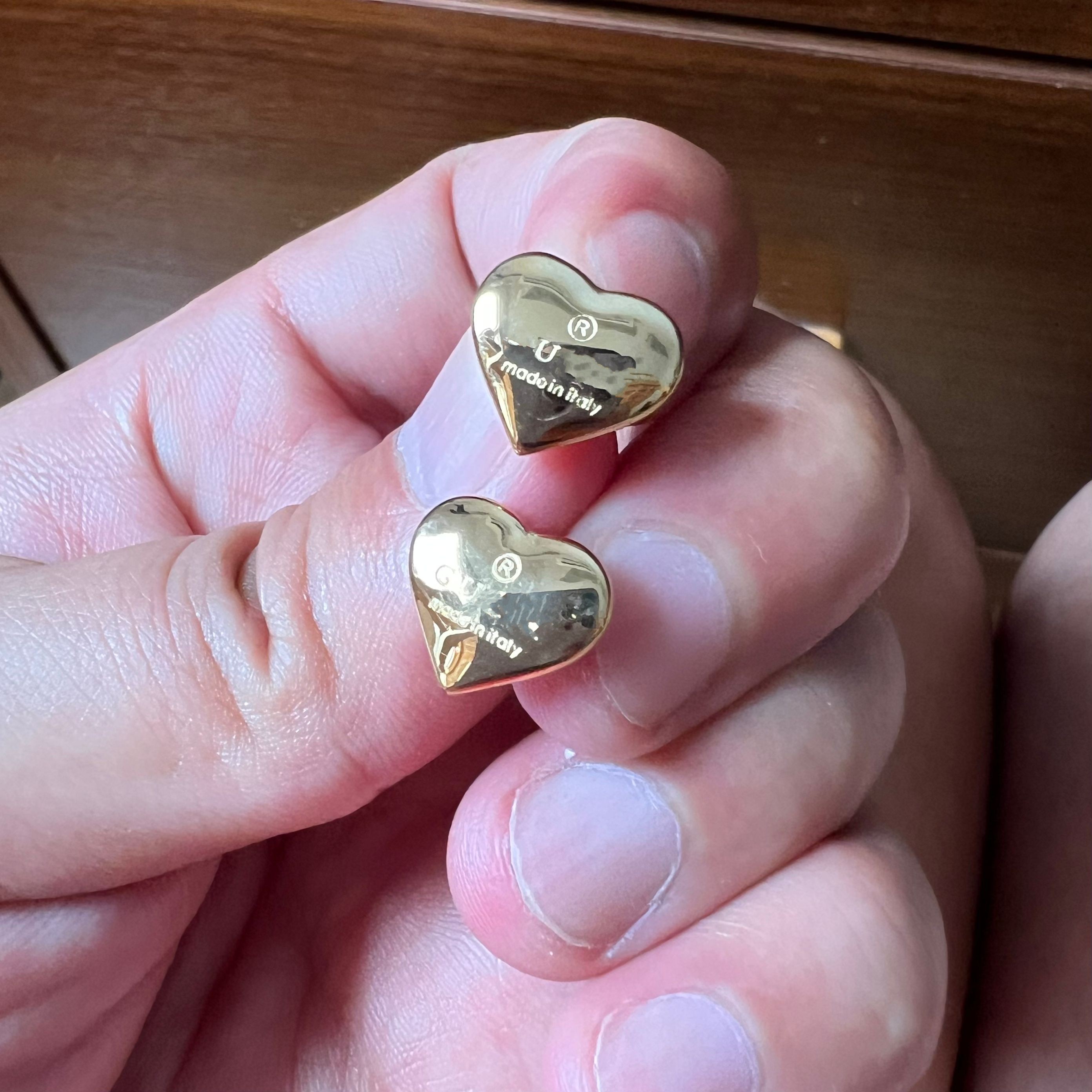 Girls women original designer branded 3D heart stud 316L Stainless Steel 18k Gold silver rose letter logo engrave G love earrings wedding party jewelry