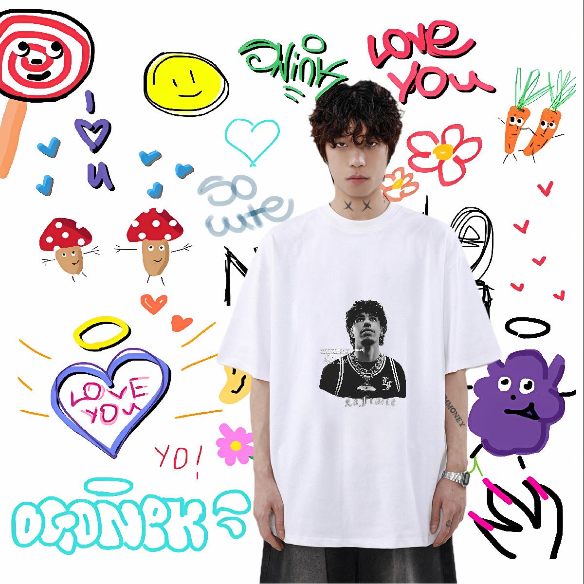 Designer Mens T Shirts Anime Men Tshirts Sport Crew Neck Cotton Breathable Loose Tops Shirt