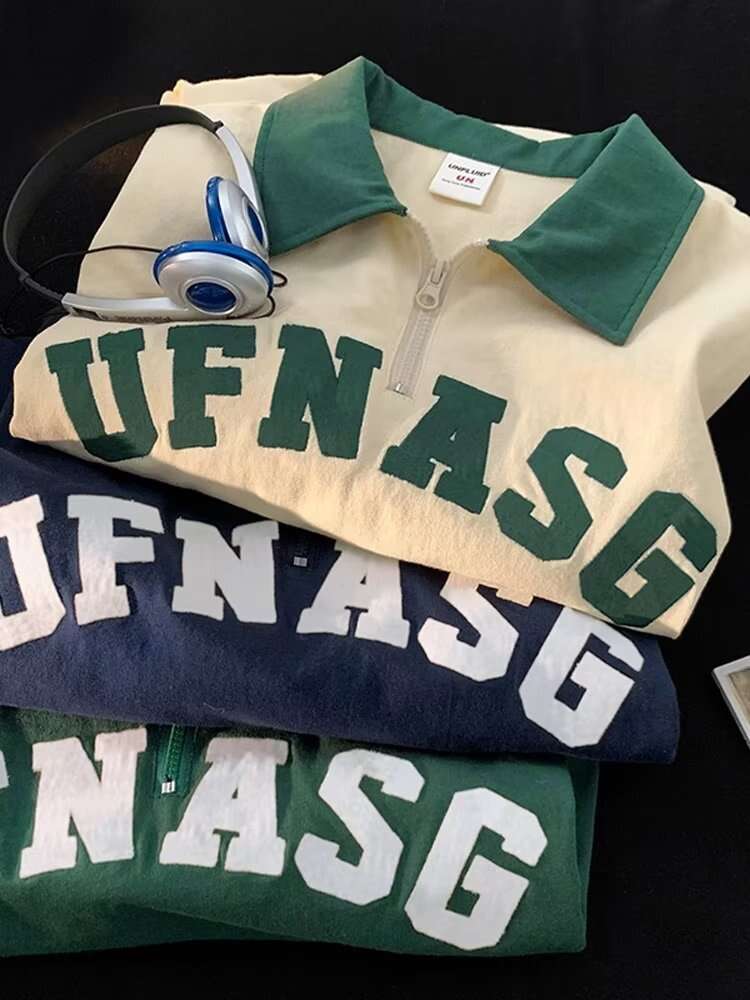 Fashionable minimalist summer polo shirt, youthful popular short sleeved ins, versatile and artistic for men, 2023 new model