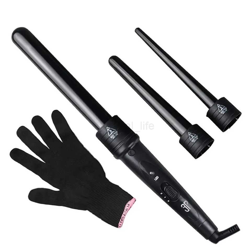 3-in-1 Hair Curling Iron 3 Interchangeable Barrels and LED Display -Professional Rapid Heating Waves Curl Wond Ceramic StylingCL240716