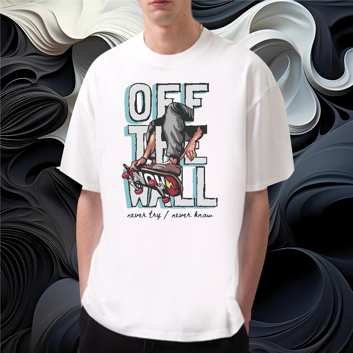 Fashion Designer T-Shirts Graffiti Art 230g 100% Cotton DIY Men Tees Street Wear Breathable Short Sleeve Loose Tops Shirt