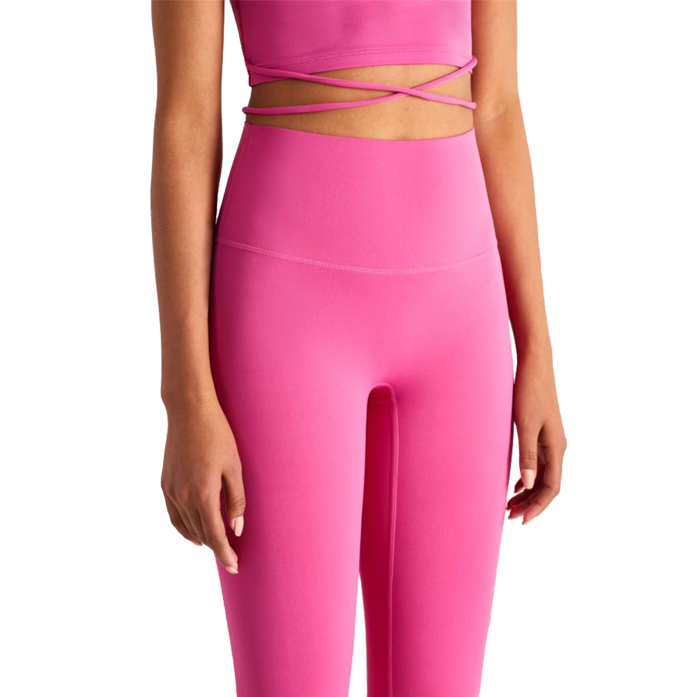 Women's Yoga Leggings High Waist Stretchy Fitness Womens Ninth Sport Pants Nylon T Shape Soft Elastic Push-UP Tight Activewear