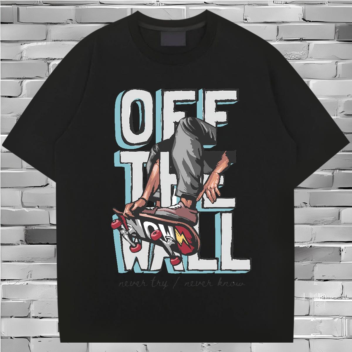 5A Tshirts Graffiti Art 230g 100% Cotton Round Neck Short Sleeve Outdoor T shirt Custom Printing 2024 Designer Clothings