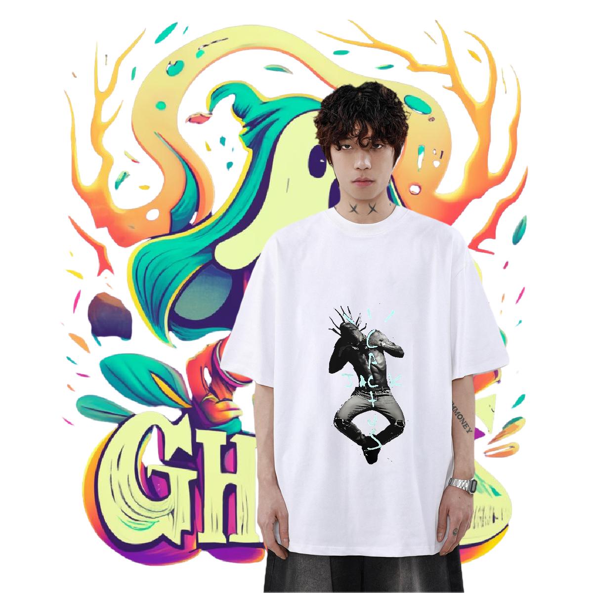 Fashion Designer T-Shirts for Men Oversized Street wear Hip Hop Tshirts Round Neck Short Sleeve Comfortable