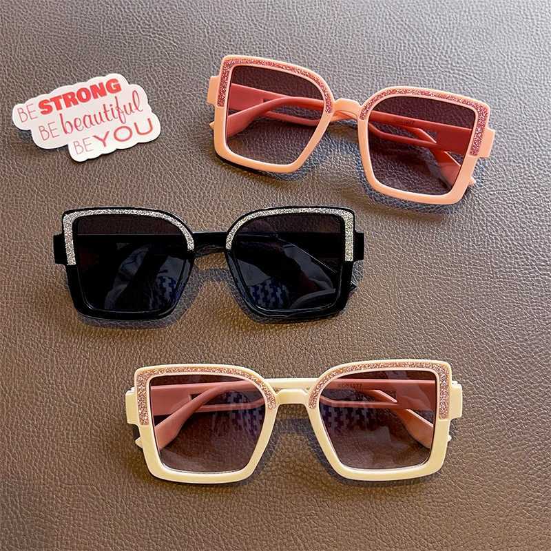 Sunglasses 2024 New Children Solid Square-frame Glasses Sunglasses UV400 Outdoor Girls Boys Fashion Protection Sunglasses Kids Sun Glasses