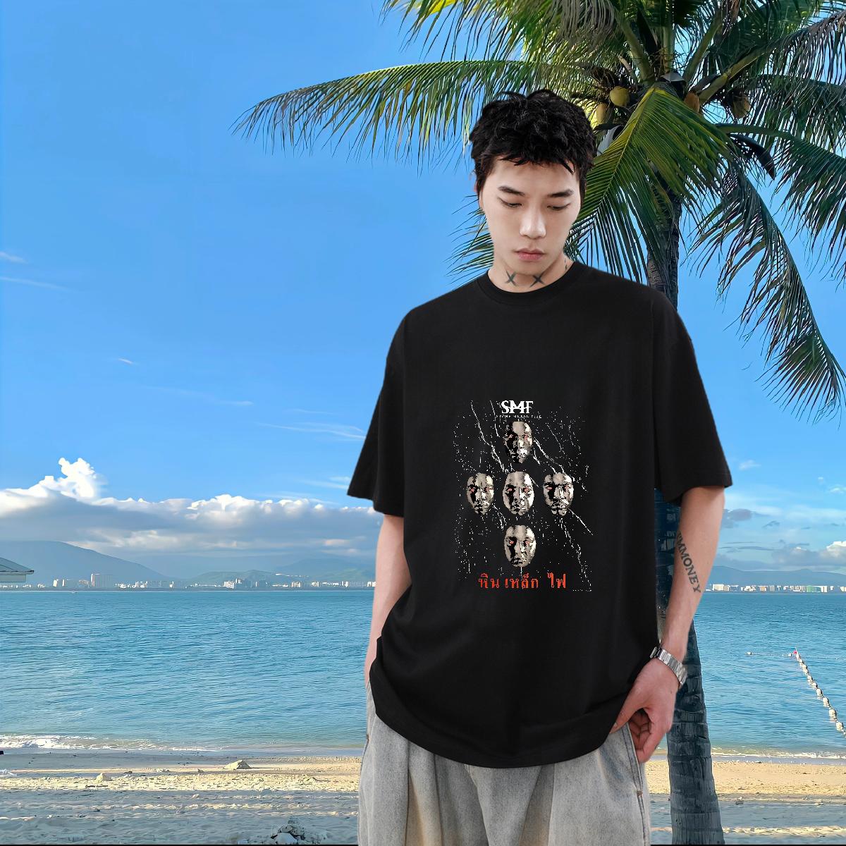 Brand Man T Shirts Custom Daily Outfit Mens Tshirts 180g Cotton Loose