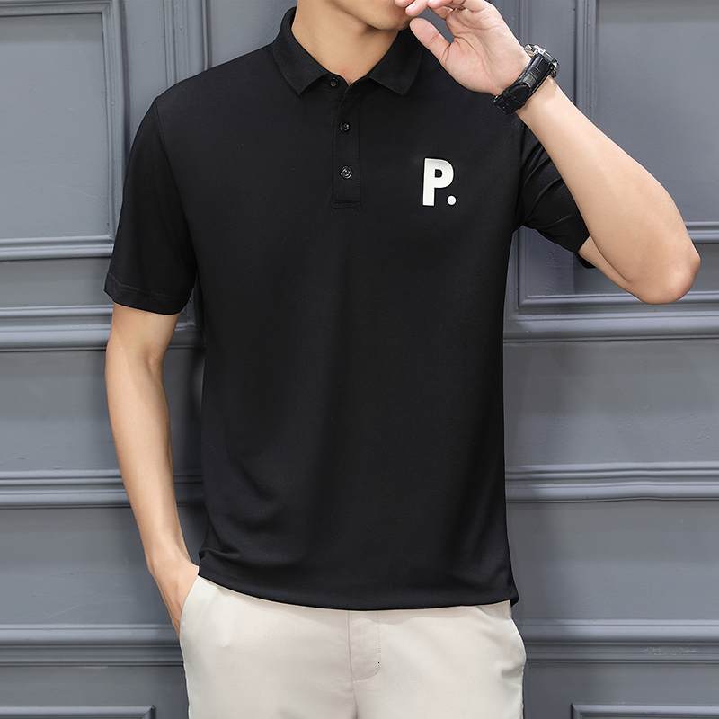 2024 Summer New Short sleeved POLO Shirt Slim Fit T-shirt Trendy Embroidered Men's Polo Top
