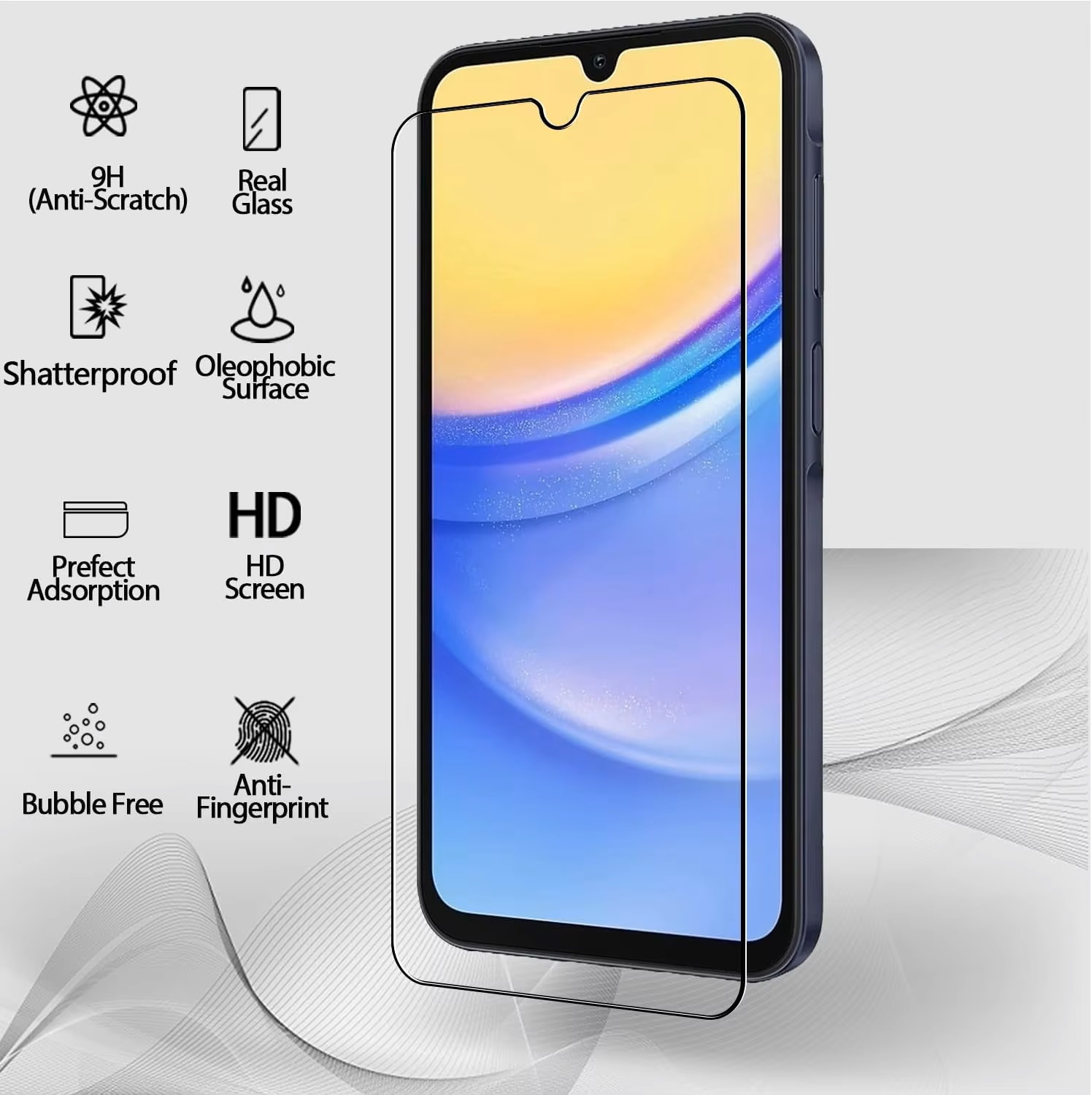 9H Clear Tempered Glass Phone Screen Film Protector With Retail Package For Samsung S21 FE S22 S23 Plus S24 Ultra A05 A05S A15 A25 A35 A55 A04 A14 A34