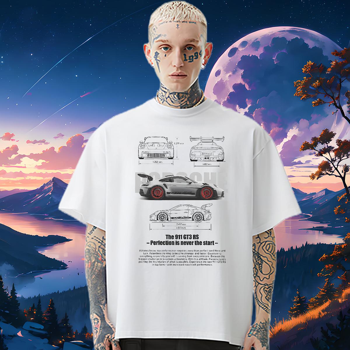 New Man T Shirts fashion 230g Cotton Custom Print Plus Size Couples T Shirts Anime Printing Street Crew Neck Cotton Breathable Cool Design Tops Tees