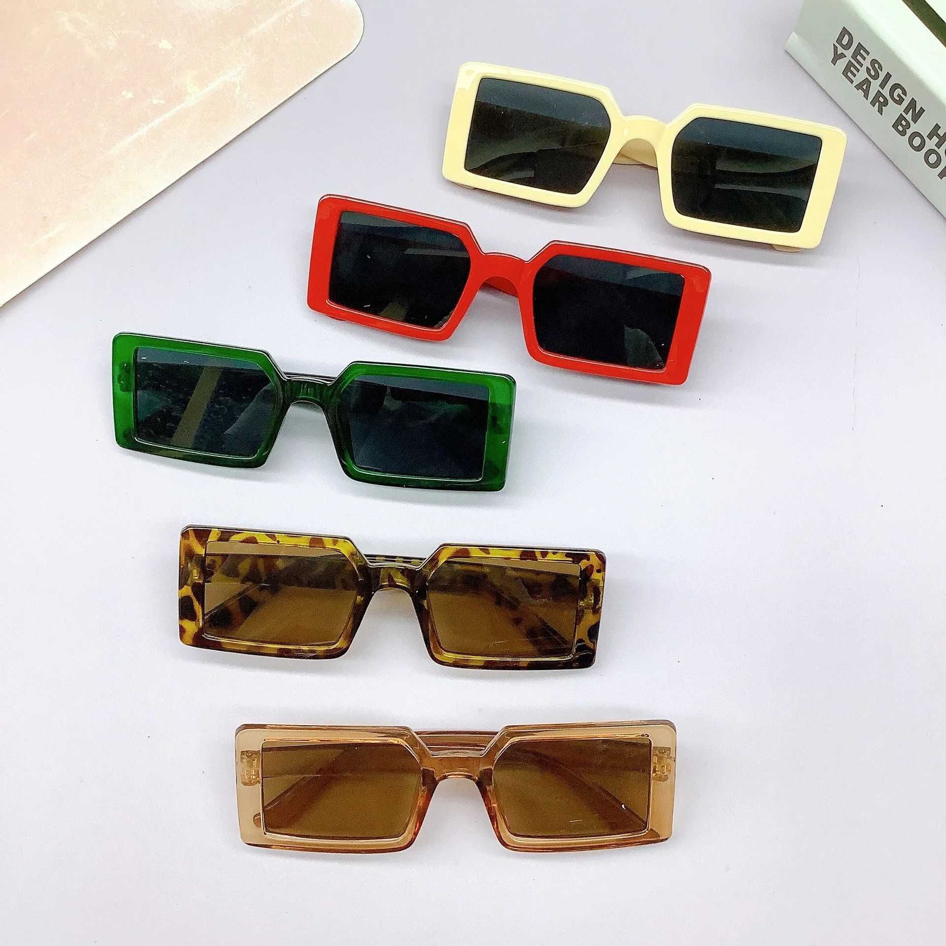 Sunglasses New fashion box childrens sunglasses baby sun protection sunglasses hot sale boys and girls photo glasses