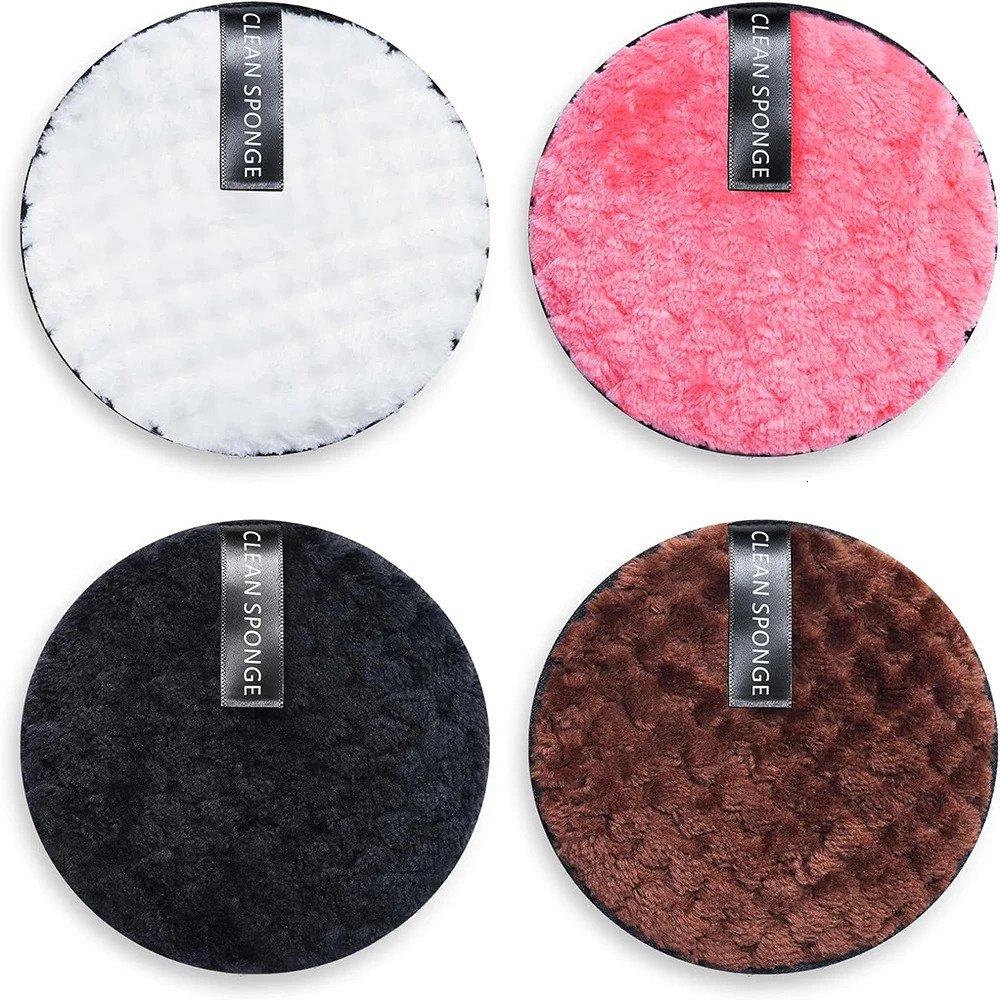 4 packs of makeup r powder puffs easy to wash face reusable makeup r cleaning tools 240715