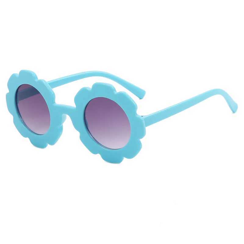Sunglasses Cute flowers Childrens sunglasses Decorative glasses Round fashionable sunglasses Versatile fashionable childrens glasses