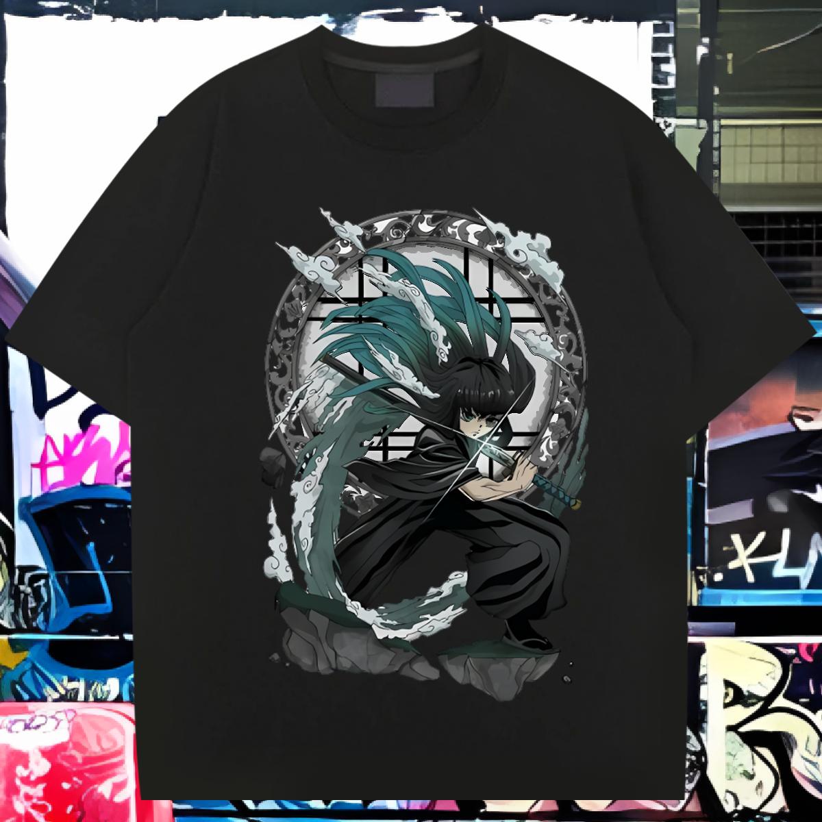 Fashion T-Shirts for Men 1 230g Cotton DIY Anime Men Tees Hip Hop Breathable Short Sleeve Comfortable Clothes