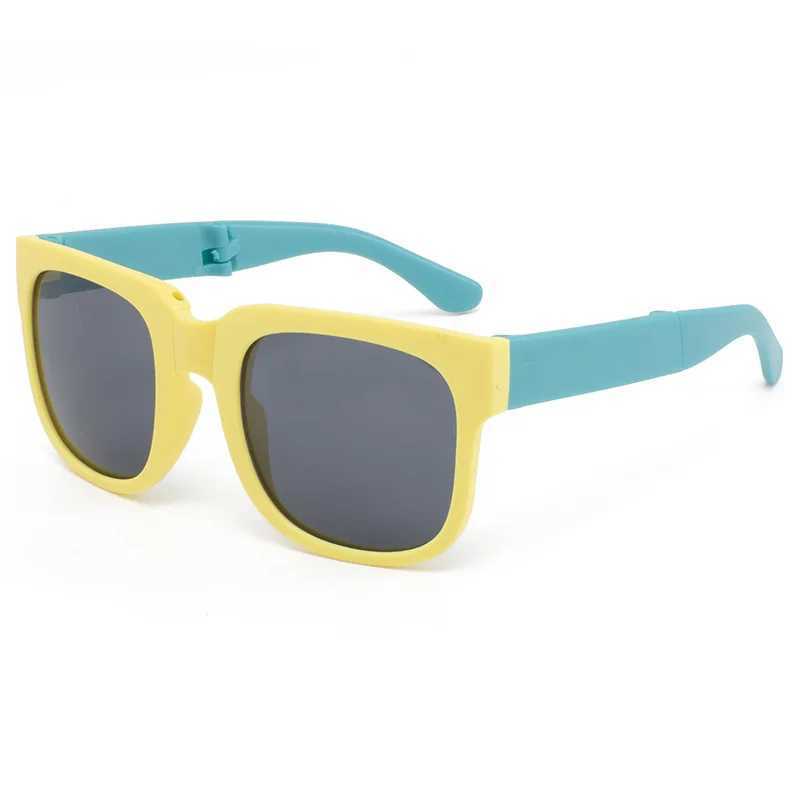 Sunglasses Folding Fashionable UV Resistant Baby Sunglasses New Box Art Childrens Glasses Trend
