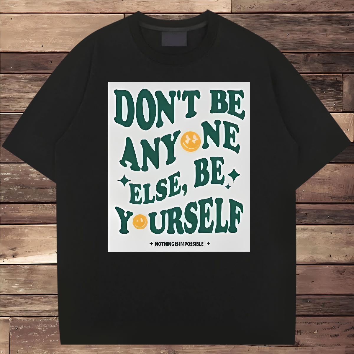 Designer Men Clothes T-Shirt nothing is impossible 230g 100% Cotton Cotton Breathable Street T-Shirts for Men Plus Size Custom Classic Casual Tees