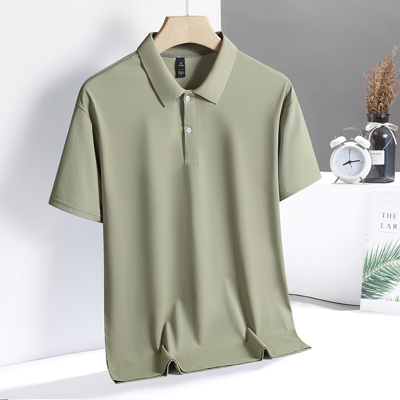 Self operated warehouse 2024 T-shirt, middle-aged and elderly men's clothing, lapel short sleeved summer new POLO shirt for men