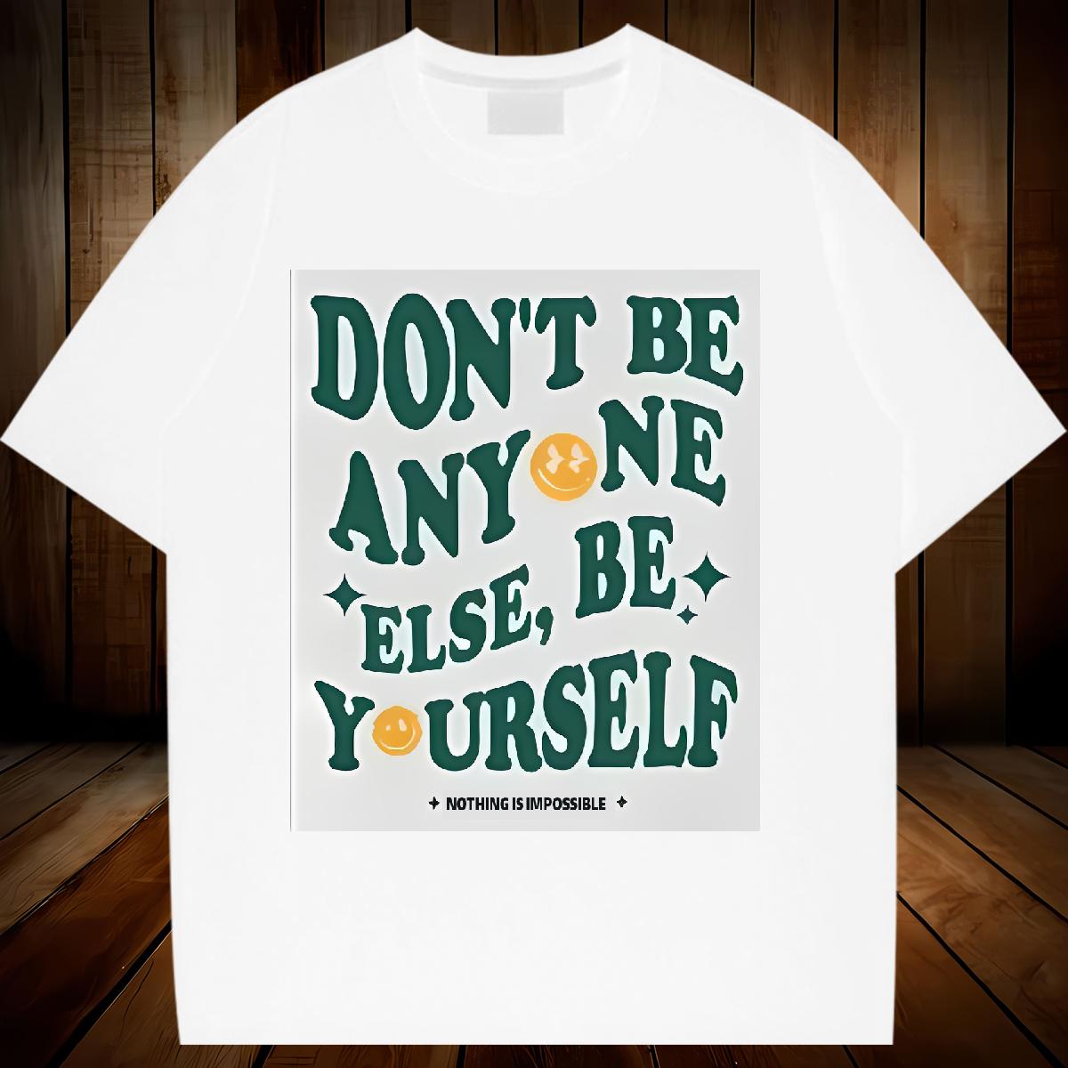 Fashion Woman T Shirts Cotton Comfortable nothing is impossible 230g Cotton Casual Beach Woman Tshirt DIY Logo Soft Clothings