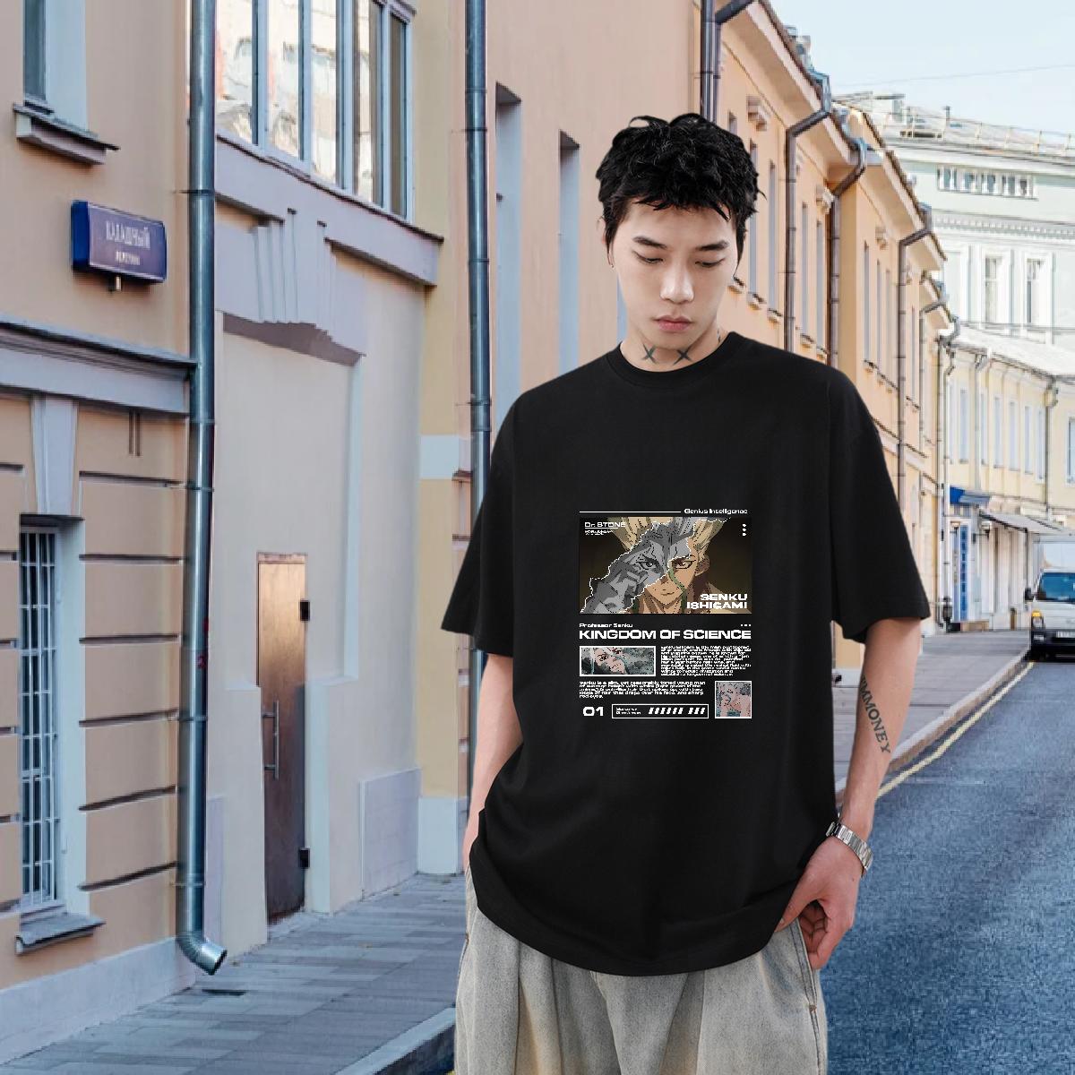 New Designer Mens T Shirts Custom Anime Casual Couples T Shirts Cotton Breathable Short Sleeve Comfortable