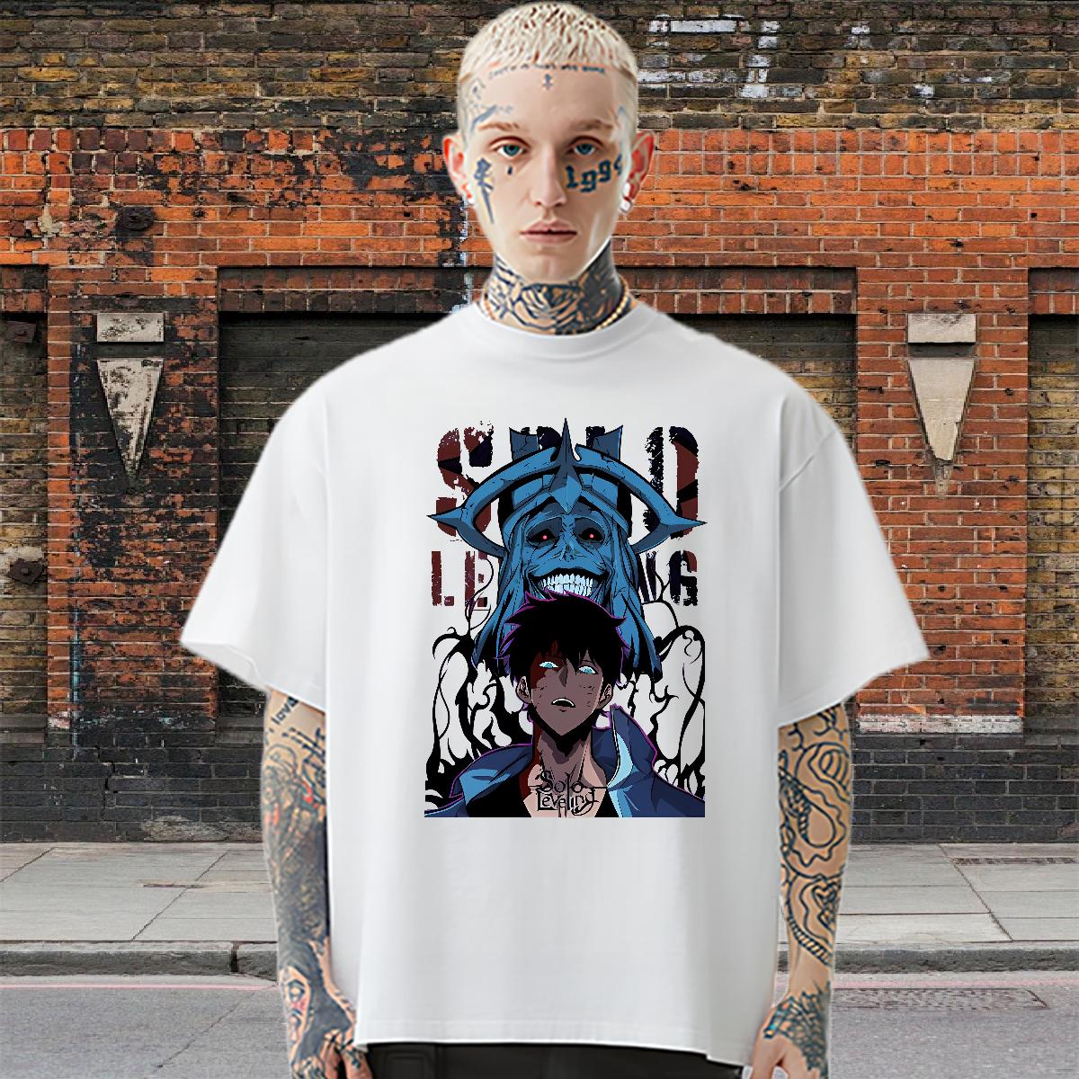 High Quality Men T Shirts fashion 230g Cotton Hip Hop Street Breathable Crew Neck Couples T Shirts 2024 Anime Clothings