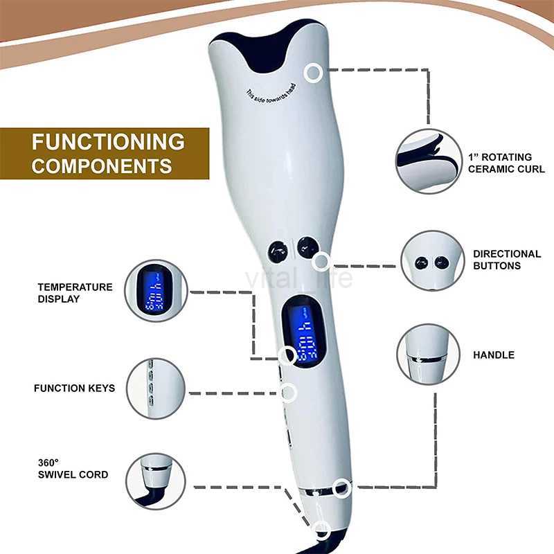 Automatic Hair Curler Multi Function Waves Ceramics Rose Curly Hair Stick Iron Professional Styling Tools Wand Curling IronCL240716