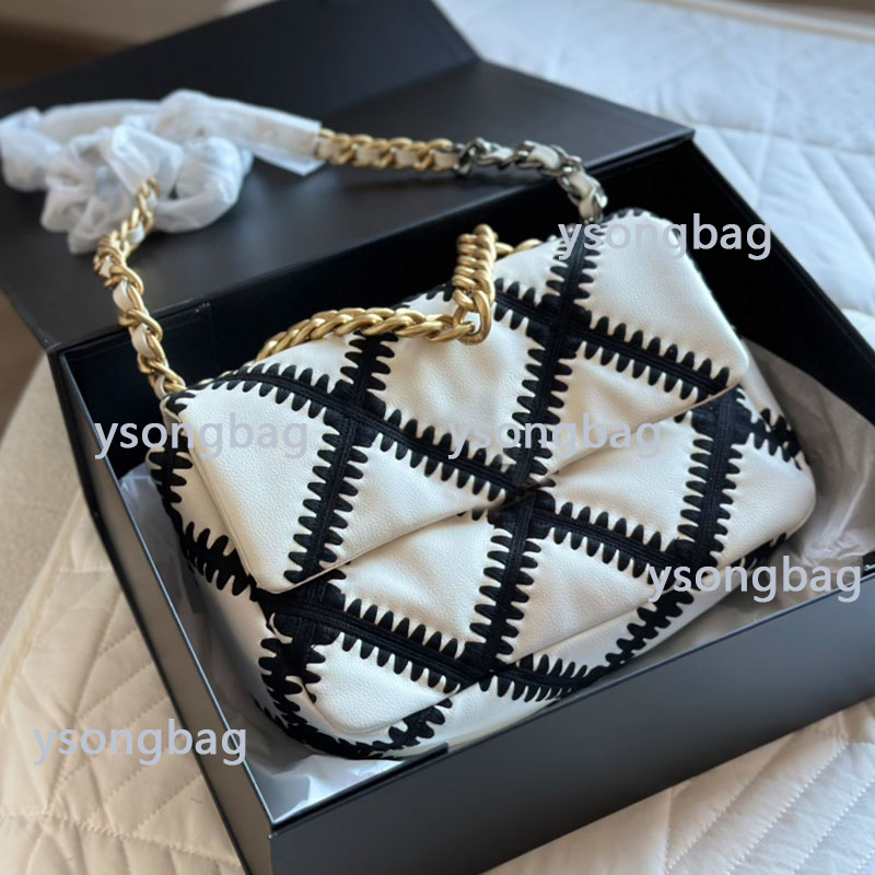 Women Handbag Flap Bag Designer Goat Skin Diamond Soft Genuine Leather Chain Messenger Purse Hardware Letter Buckle 10a High Quality Lady Cross Body Bags