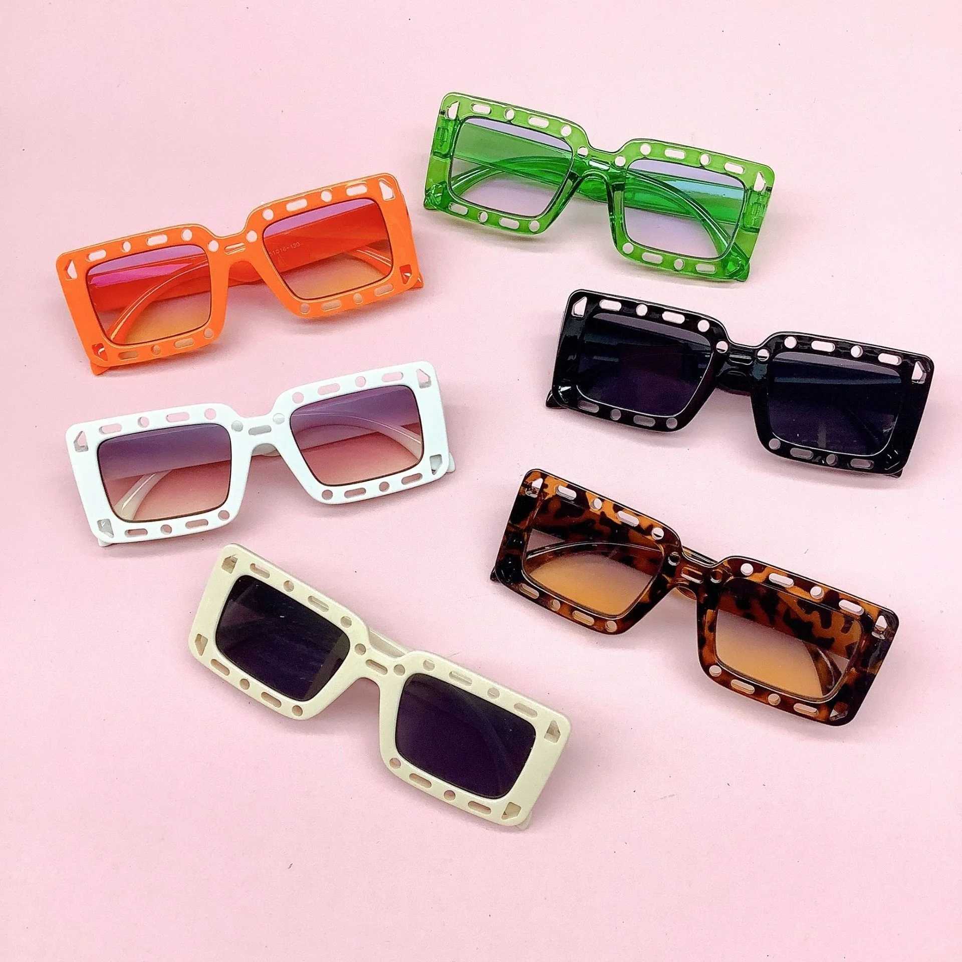 Sunglasses Fashionable childrens sunglasses Individualized box hollow-out trend new anti-UV sun visor