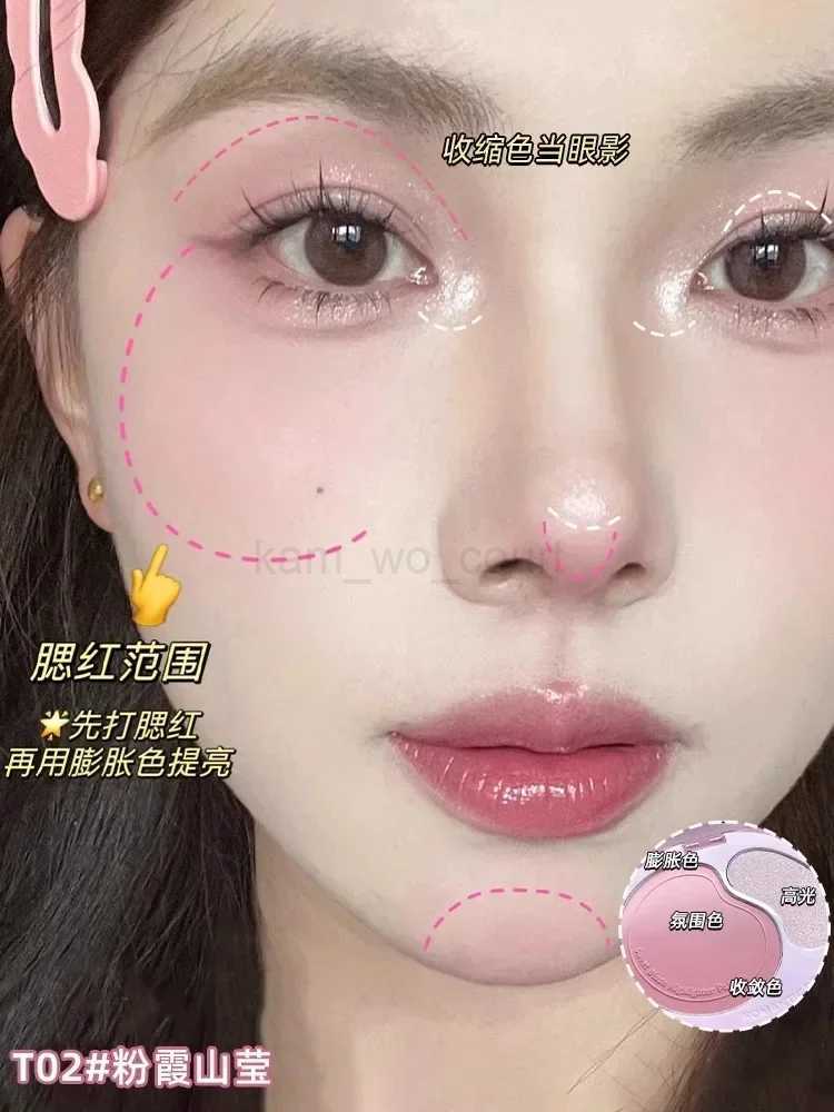 Romantic Beauty Gradient Blush Palette Natural Brighten Long Lasting Blusher Highlighting Finishing Rare Beauty Female MakeupM240716