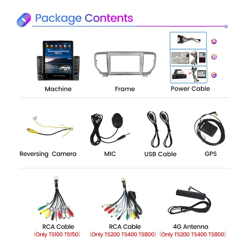 Car Video Radio Stereo Android Auto Carplay Multimedia Player for Kia Sportage 4 QL 2016-2018 4G LTE WIFI 2din GPS Autoradio