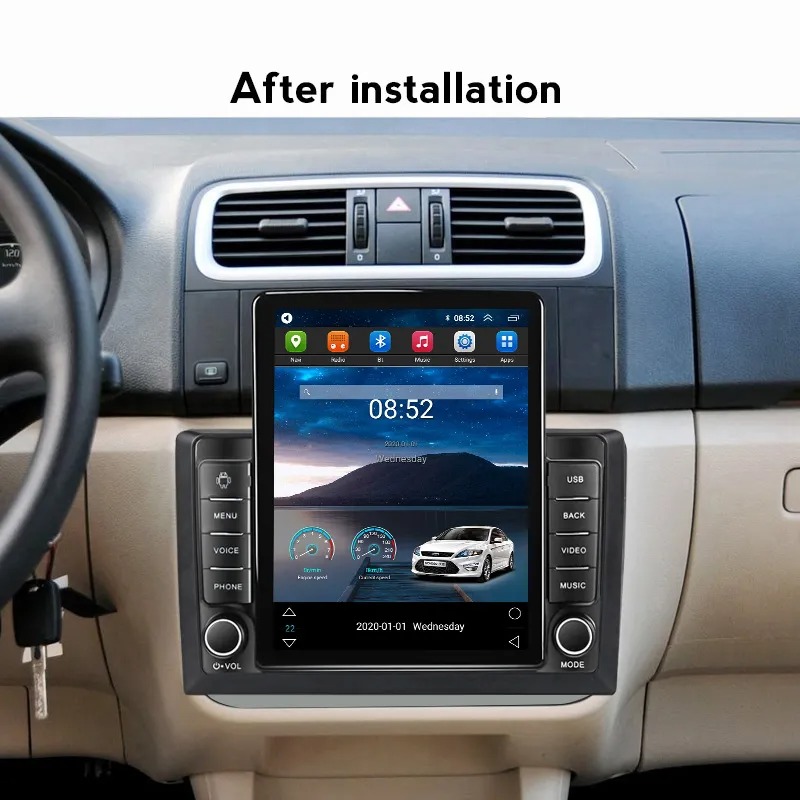 Car Video Radio Multimedia Video Player Android 2din Stereo for Skoda Fabia 2 2007-2014 Tesla Style Navigation GPS 2 Din BT