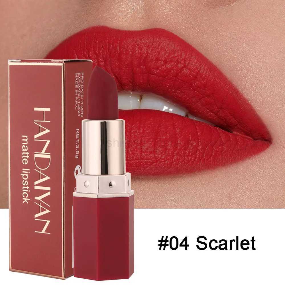 HANDAIYAN 6 Colors Matte Lipstick Beauty Lip Gloss LippenstiftTinted Balm 24 Hours Waterproof Free Shipping MakeupCL240716