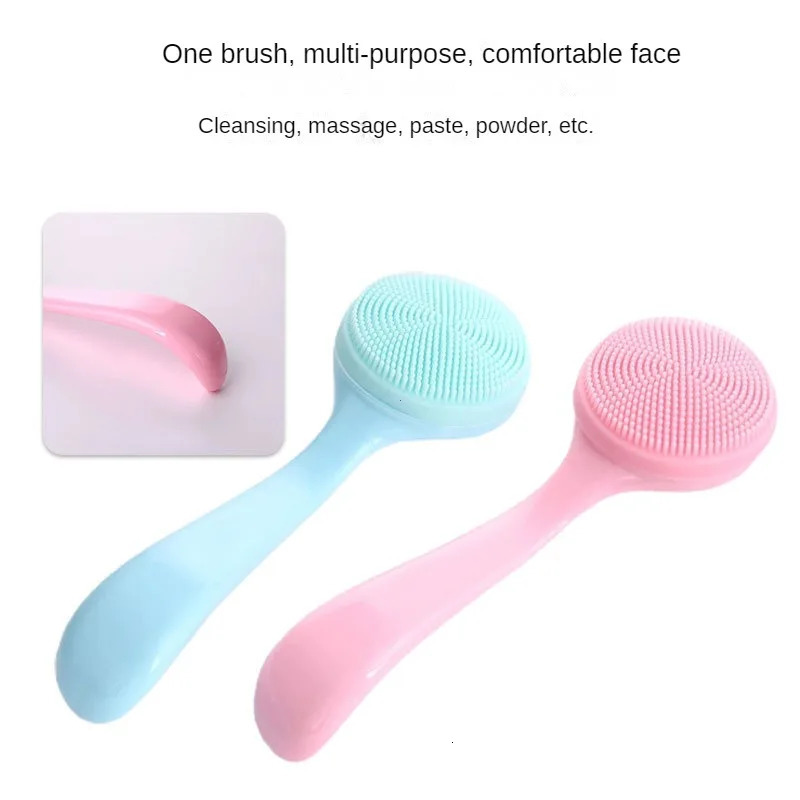 Soft silicone cleaning brush for removing makeup blackheads portable beauty tool for cleaning brush 240715