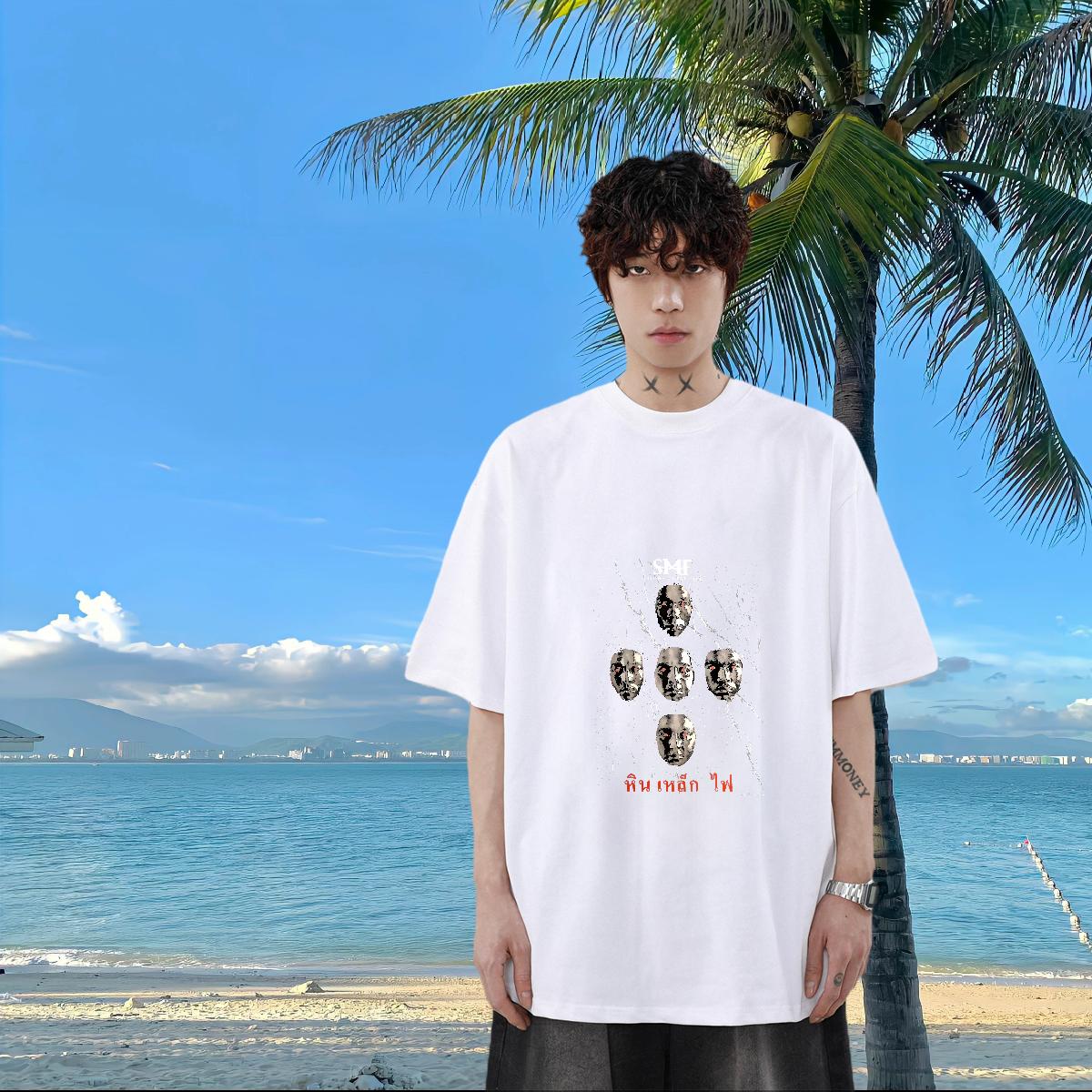 Brand Man T Shirts Custom Daily Outfit Mens Tshirts 180g Cotton Loose