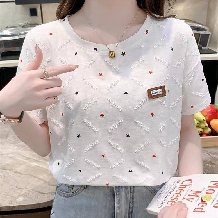 Designer Women's Short Sleeve 2024 Summer Short Sleeve Women's T-shirt Multi functional Loose Casual Top Sports Breathable Top
